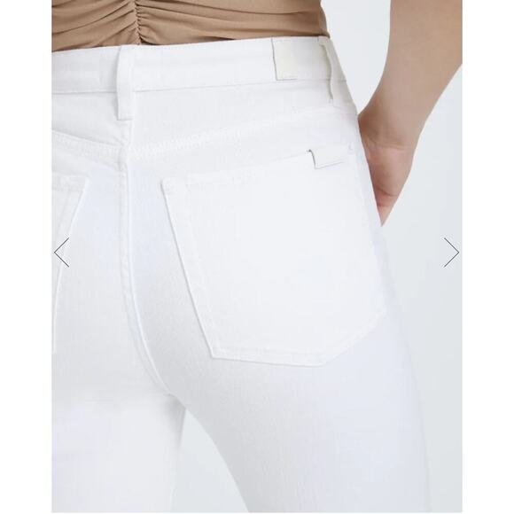 NEW $238 7 For All Mankind Mega Flare Jean in Clean White - Picture 4 of 7